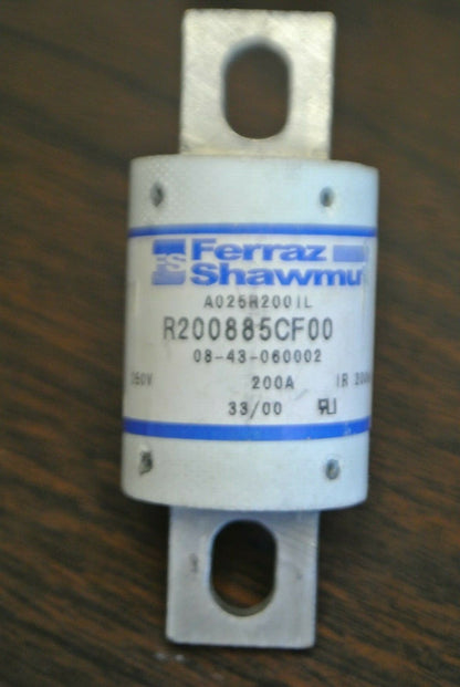 FERRAZ-SHAWMUT A025R200IL PROTISTOR FUSE / 250V / 200A / R200885CF00 NEW SURPLUS0