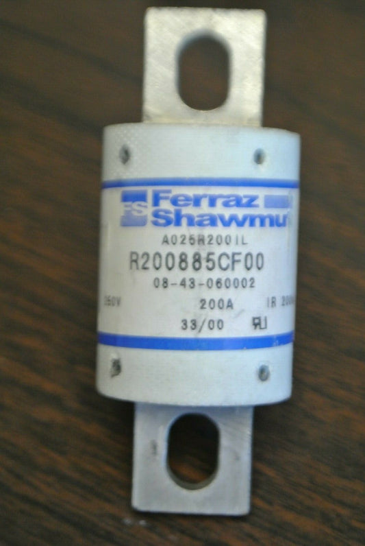 FERRAZ-SHAWMUT A025R200IL PROTISTOR FUSE / 250V / 200A / R200885CF00 NEW SURPLUS0