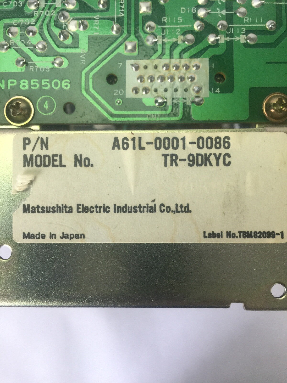 FANUC A02B-0083-C101 SERIES O-TT 9" OPERATOR CONTROL PANEL  A61L-0001-0086 1