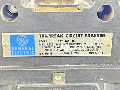 GE - TB43250 - TRI-BREAK CIRCUIT BREAKER - TB43F - 250 A, 3 POLE, 600 VAC6