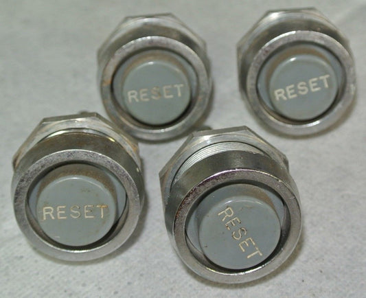 LOT of 4 "RESET" PUSH BUTTONS - BRAND NAME UNKNOWN0