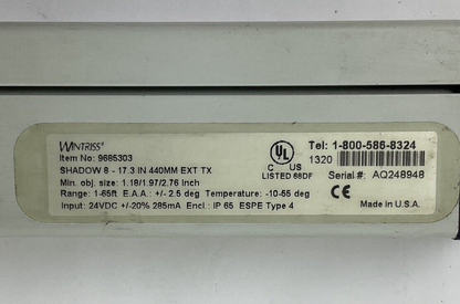 WINTRISS 9685303 EXTENSION TRANSMITTER SHADOW 8 24VDC 17.3IN 440MM 1-65FT7