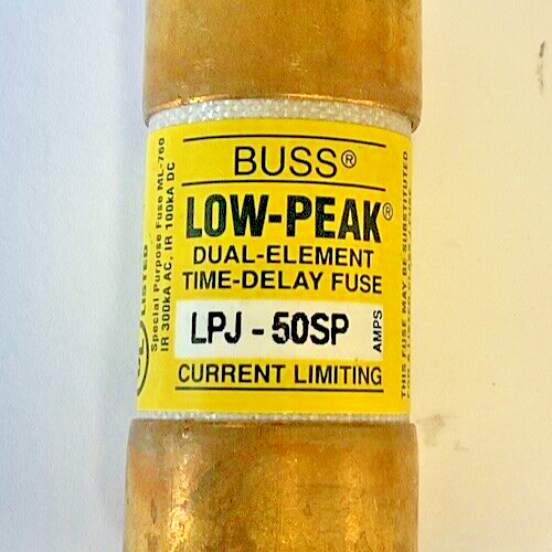 COOPER BUSSMAN LPJ-50SP FUSE BUSS LOW PEAK 50A 600VAC/300VDC ***LOTOF3***2