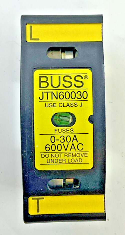 BUSS JTN60030 FUSE HOLDER 30A 600VAC CLASS J ****LOTOF26****1