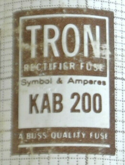BOX of 5 / BUSSMANN / TRON KAB200 RECTIFIER FUSE / 250V / 200A / NEW SURPLUS1