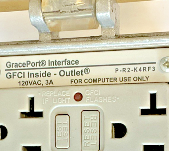 GRACEPORT P-R2-K3RF3 INTERFACE 120VAC 3A GFCI INSIDE-OUTLET2