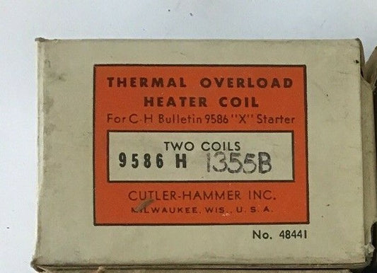 CUTLER HAMMER  9586H1355B THERMAL OVERLOAD HEATER COIL***LOTOF10***0