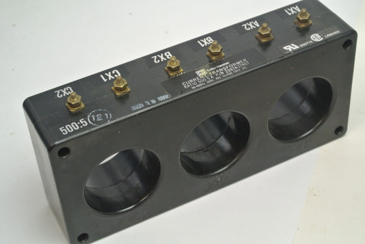 CUTLER-HAMMER 3P85-501  2092A37H07 CURRENT TRANSFORMER 500:5 RATIO 600V 50-400Hz0