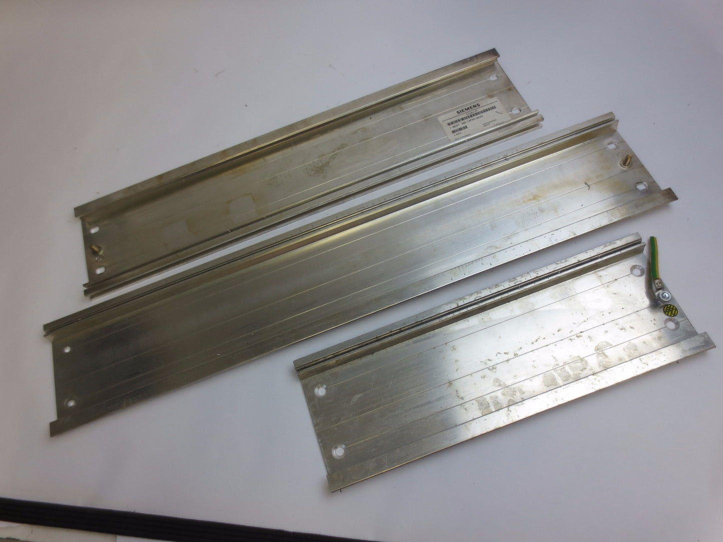 SIEMENS 1P 6ES7 390-1AF30-0AA0  THREE Pcs. DIN RAIL - 13-3/4", 20-7/8" & 25-3/8"2