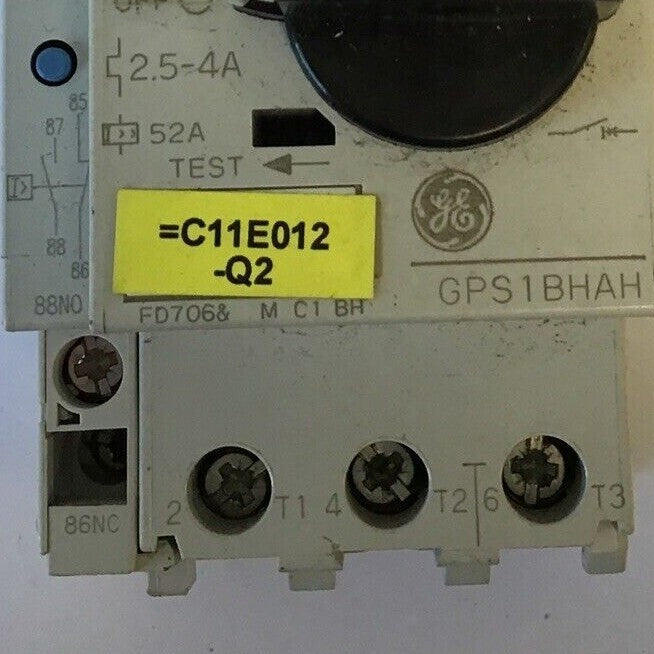 GENERAL ELECTRIC GPS1BHAH MANUAL MOTOR STARTER GPAE11LLA& (2) GPAC10FBA1