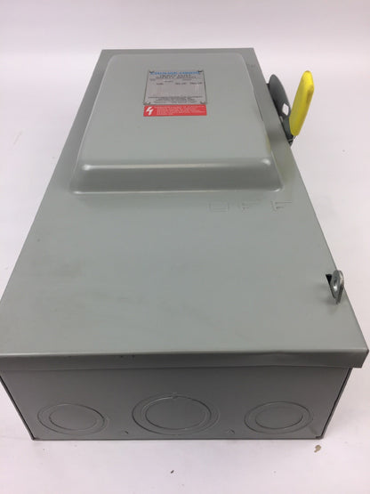 CROUSE-HINDS HU363 SAFETY SWITCH HEAVY DUTY 100A 600VAC 3 POLE TYPE 1 ENCLOSURE4