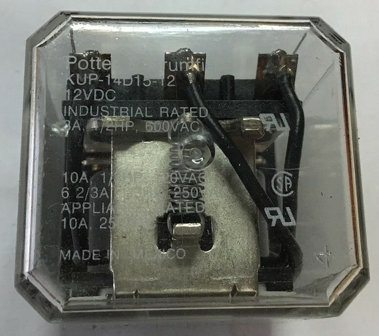 POTTER & BRUMFIELD KUP-14D15-12 RELAY 12VDC 250VAC 10A 1/2HP2