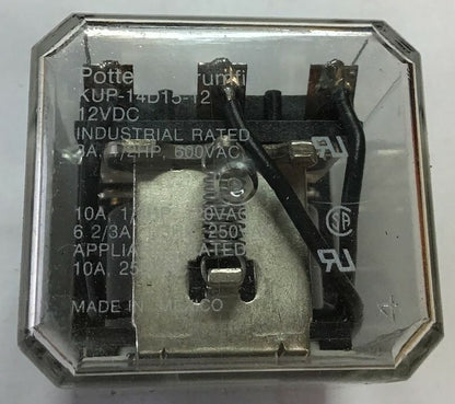 POTTER & BRUMFIELD KUP-14D15-12 RELAY 12VDC 250VAC 10A 1/2HP2
