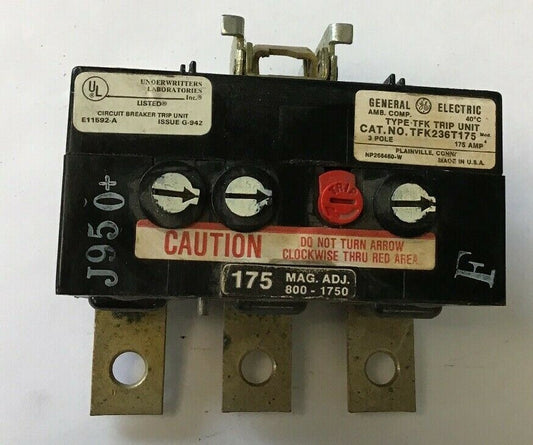GE TFK236T175 175AMP TYPE TFK 3POLE TRIP UNIT0