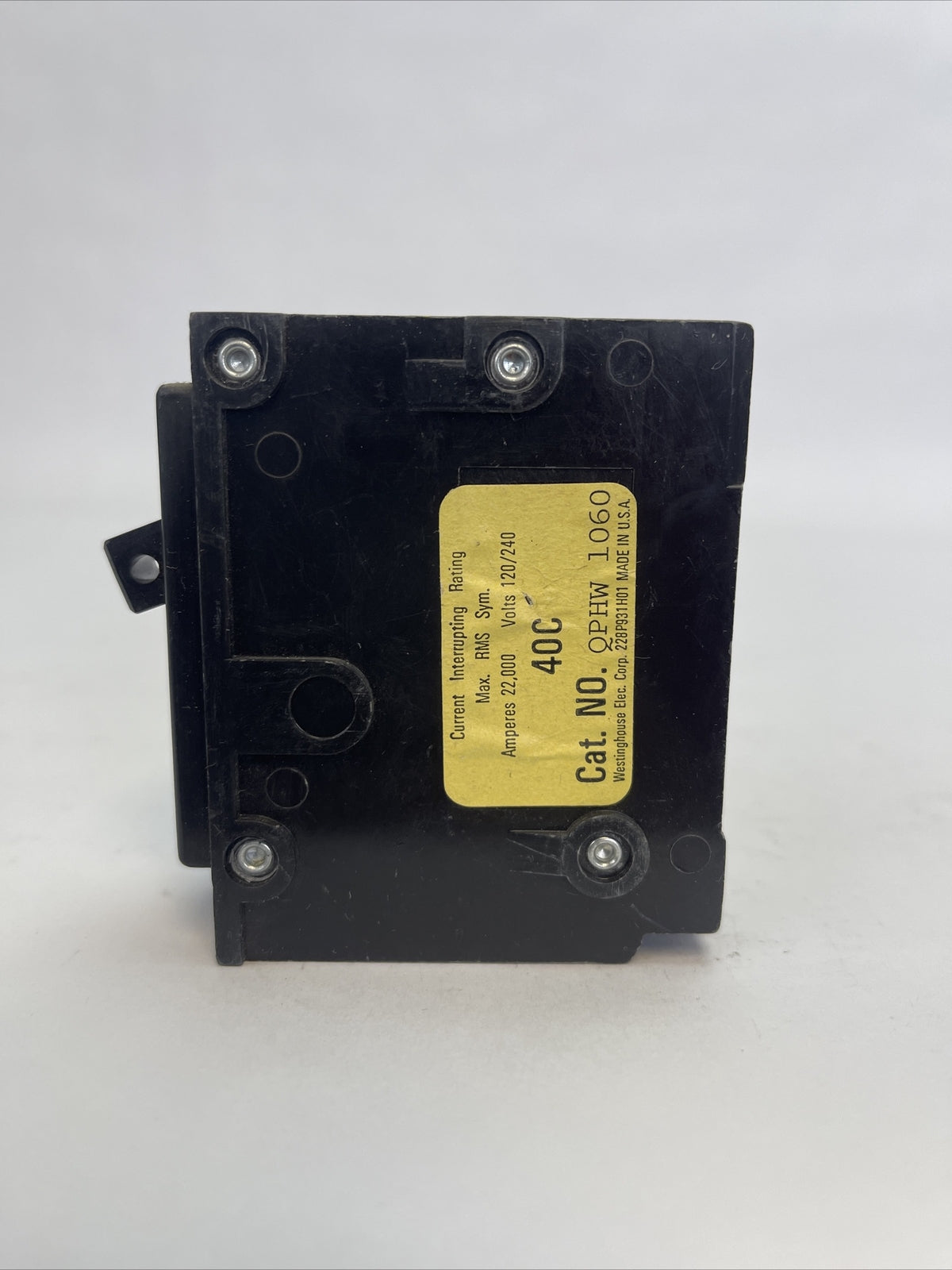 CUTLER HAMMER / WESTINGHOUSE QPHW1060 CIRCUIT BREAKER 60AMP 1POLE 120/240VAC2