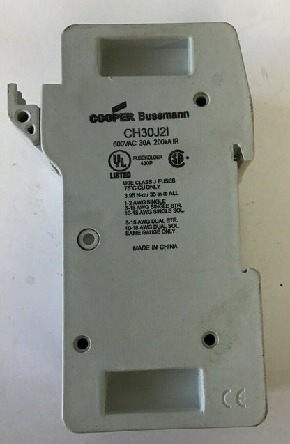 COOPER BUSSMANN CH30J2I FUSE HOLDER 600VAC 30A 3