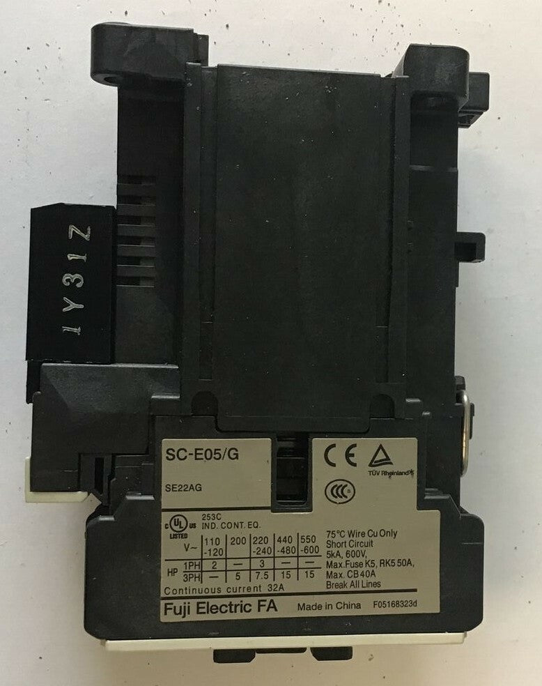 FUJI ELECTRIC SC-E05/G CONTACTOR 600V 32A 5