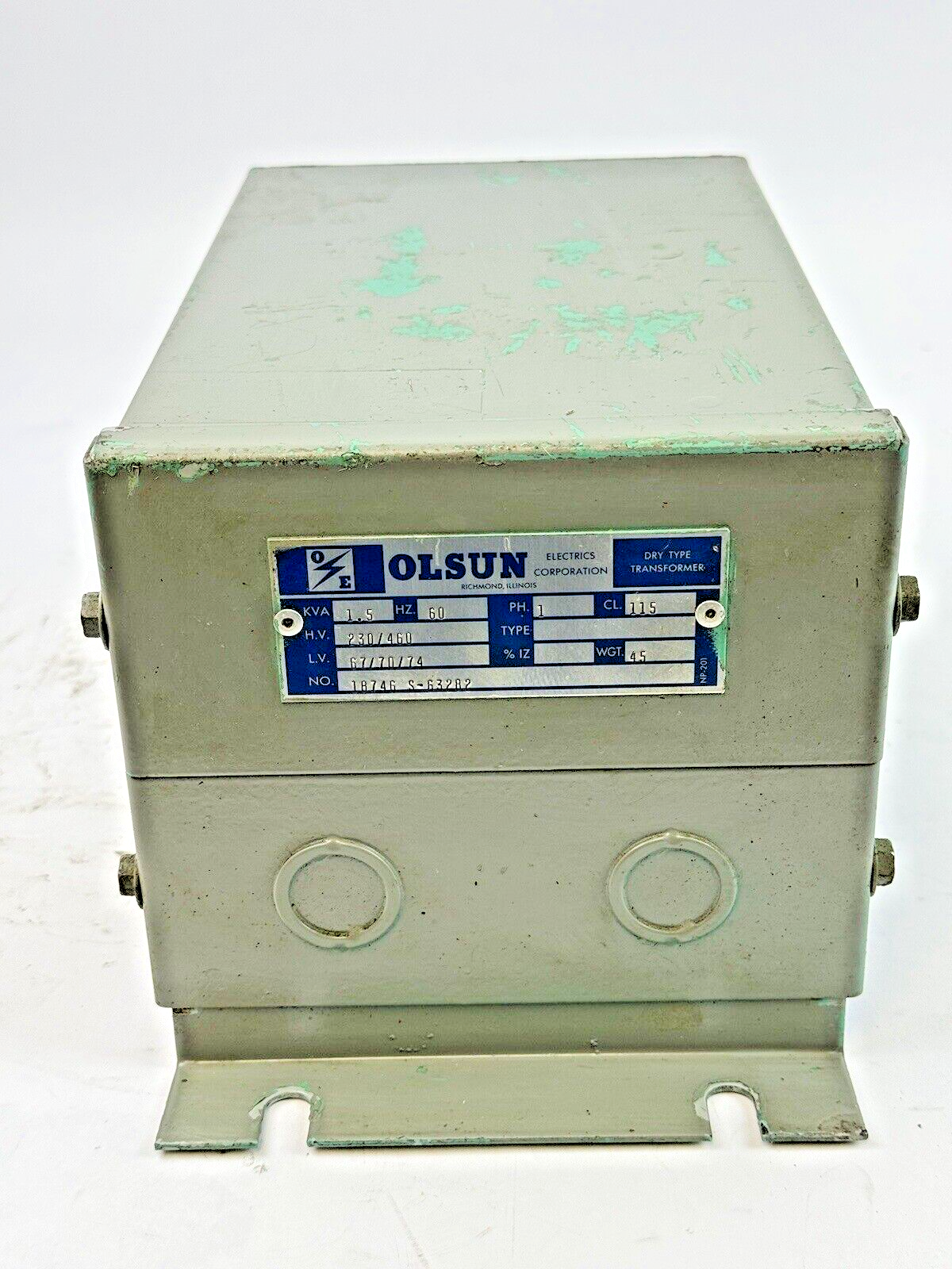 OLSUN - 18746 S-632282 - DRY TYPE TRANSFORMER - 1.5 KVA, 60 HZ, 1 PH, 230/460 HV1