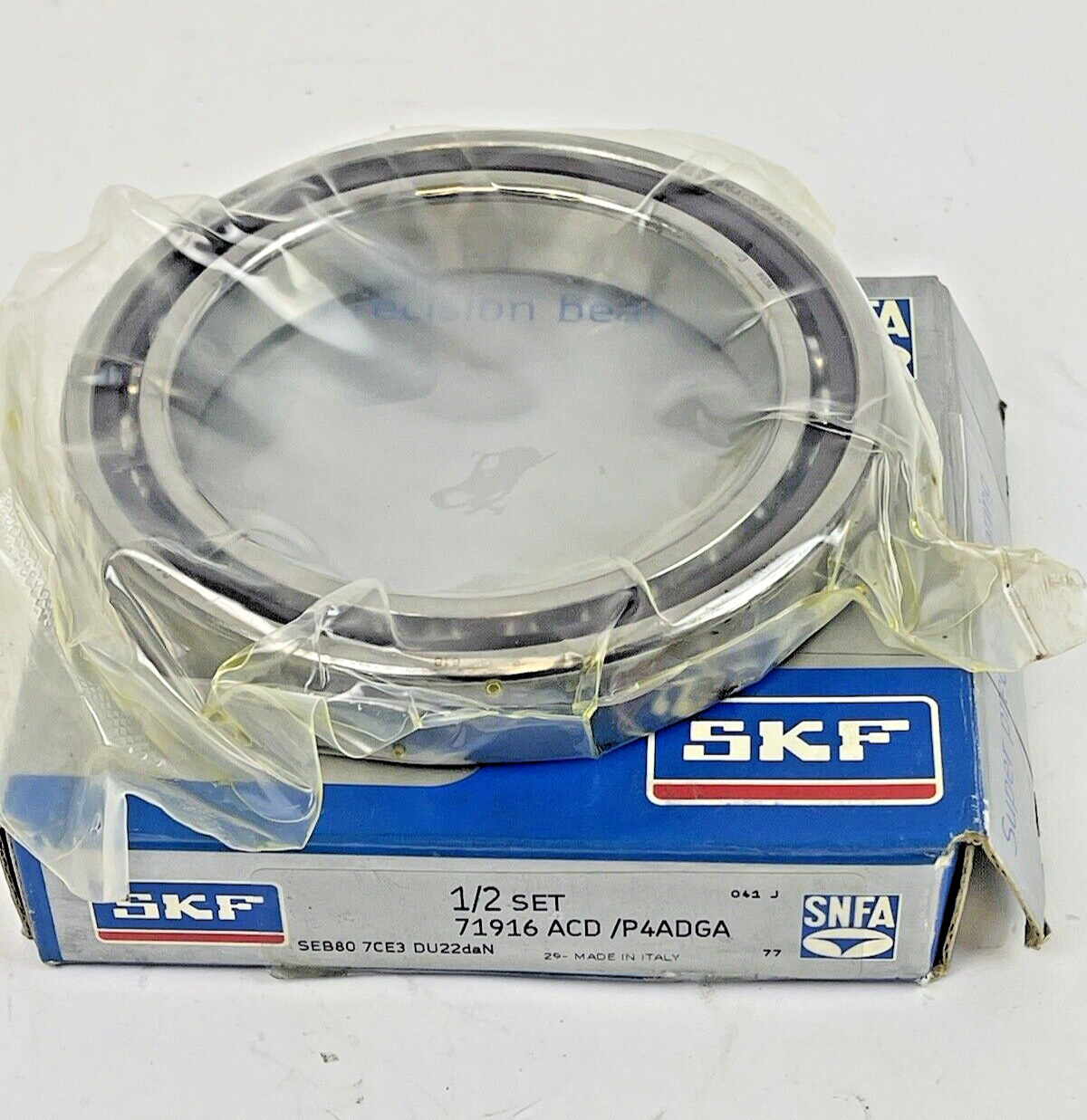 SKF - 71916 ACD/P4ADGA - PRECISION ANGULAR BEARING - 80mm ID x 110mm OD x 16mm W4