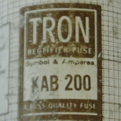 BUSS / BUSSMANN KAB200 RECTIFIER / SEMICONDUCTOR FUSE / 200A / 250V1