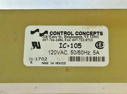 CONTROL CONCEPTS IC+105 ISLATROL PLUS ACTIVE TRACKING FILTER 120VAC 50/60HZ 5A2
