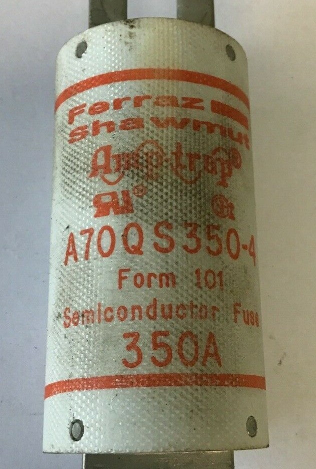 FERRAZ SHAWMUT A70QS350-A AMP TRAP FUSE FORM101 350A 700VAC/DC***LOTOF3***1