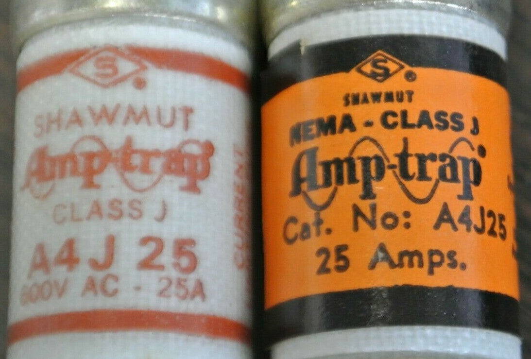 SHAWMUT A4J25 AMP-TRAP® FUSE / 25A / 600V / NEW SURPLUS / EACH2