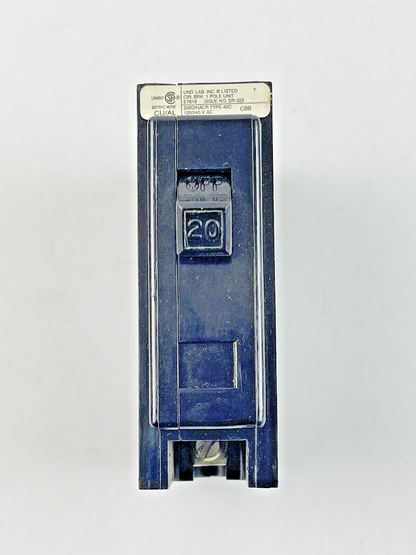 CHALLENGER **BOX OF 6** - CBB1020 - 20A/1 POLE/240 VAC/BOLT ON/TYPE CBB - NEW3