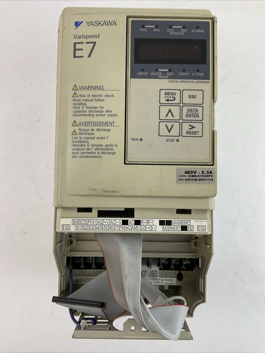 YASKAWA CIMR-E7U42P2 VARISPEED E7 AC DRIVE 480VAC 3PH0