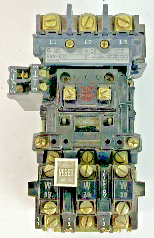 ALLEN BRADLEY 505-AOD STARTER SER.C CB236 COIL W39 HEATERS W/595-AB0