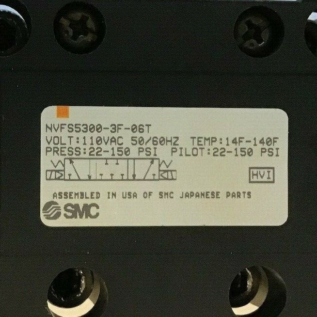 SMC NVFS5300-3F-06T 110VAC 50/60HZ 22-150PSI/ AC88-132V,50HZ AC94-138V,60HZ1