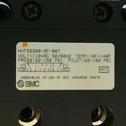 SMC NVFS5300-3F-06T 110VAC 50/60HZ 22-150PSI/ AC88-132V,50HZ AC94-138V,60HZ1