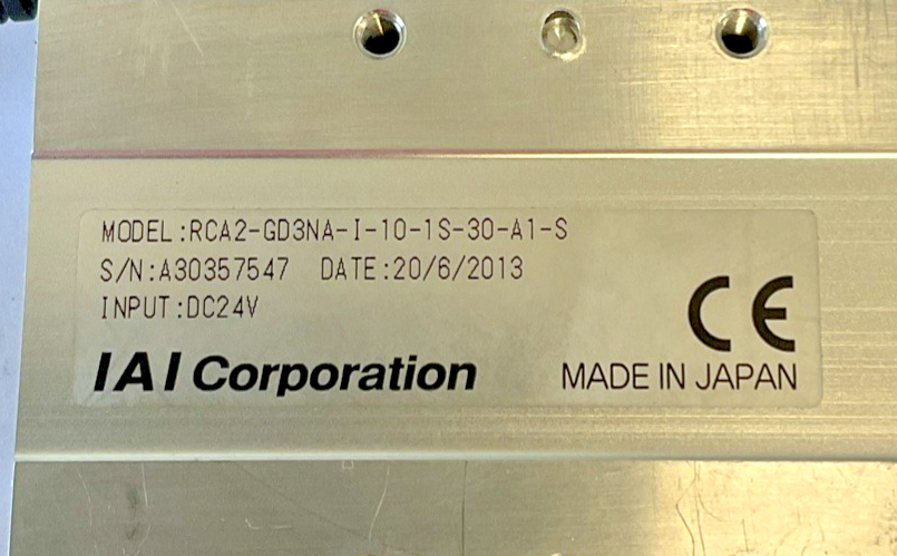 IAI CORP RCA2-GD3NA-I-10-1S-30-A1-S CYLINDER ACTUATOR 24VDC2