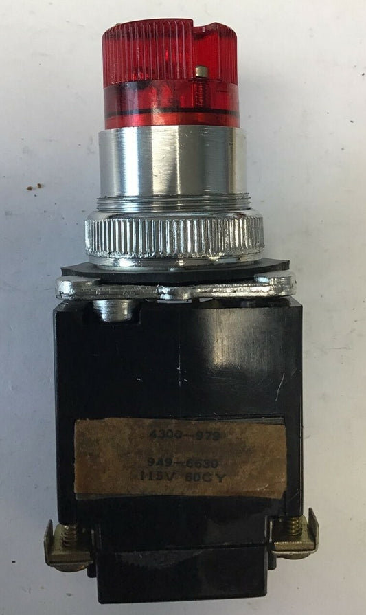  REES 4300-979 SELECTOR KNOB 949-6630 RED KNOB 115V 60CY0