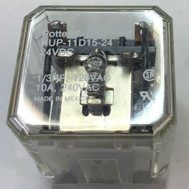 POTTER & BRUMFIELD KUP11D15-24 24VDC RELAY 240VAC 10A 1/3HP2