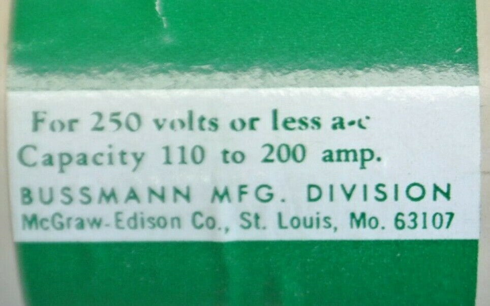 BUSS REN 150 SUPER-LAG RENEWABLE FUSE / 150A / 250V / NEW SURPLUS3