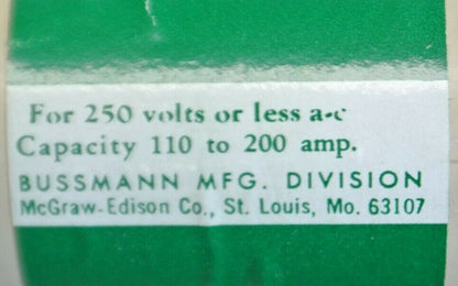 BUSS REN 150 SUPER-LAG RENEWABLE FUSE / 150A / 250V / NEW SURPLUS3