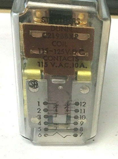 STRUTHERS DUNN 219BBX-P RELAY 115-125VDC 115VAC 10A 0