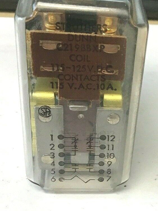 STRUTHERS DUNN 219BBX-P RELAY 115-125VDC 115VAC 10A 0