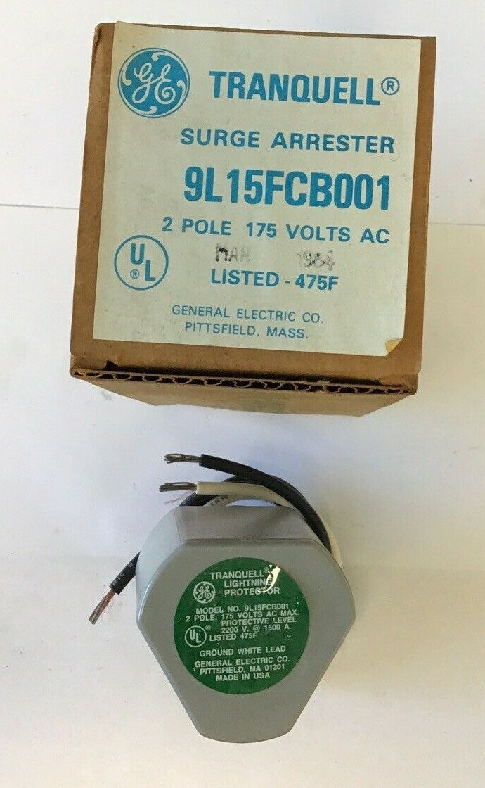 GENERAL ELECTRIC TRANQUELL 9L15FCB001 SURGE ARRESTER 2POLE 175 VAC 0
