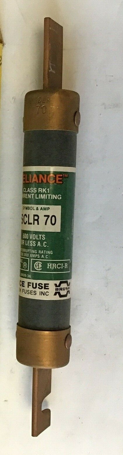 RELIANCE SCLR 70 FUSE CLASS RK1 600VAC 70AMP CURRENT LIMITING 2