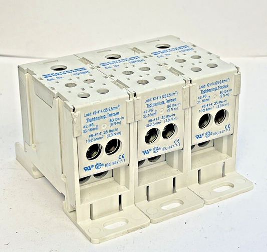 FERRAZ SHAWMUT *LOT OF 3* - FSPDB2C - POWER DISTRIBUTION BLOCK - 600VAC, 175A0