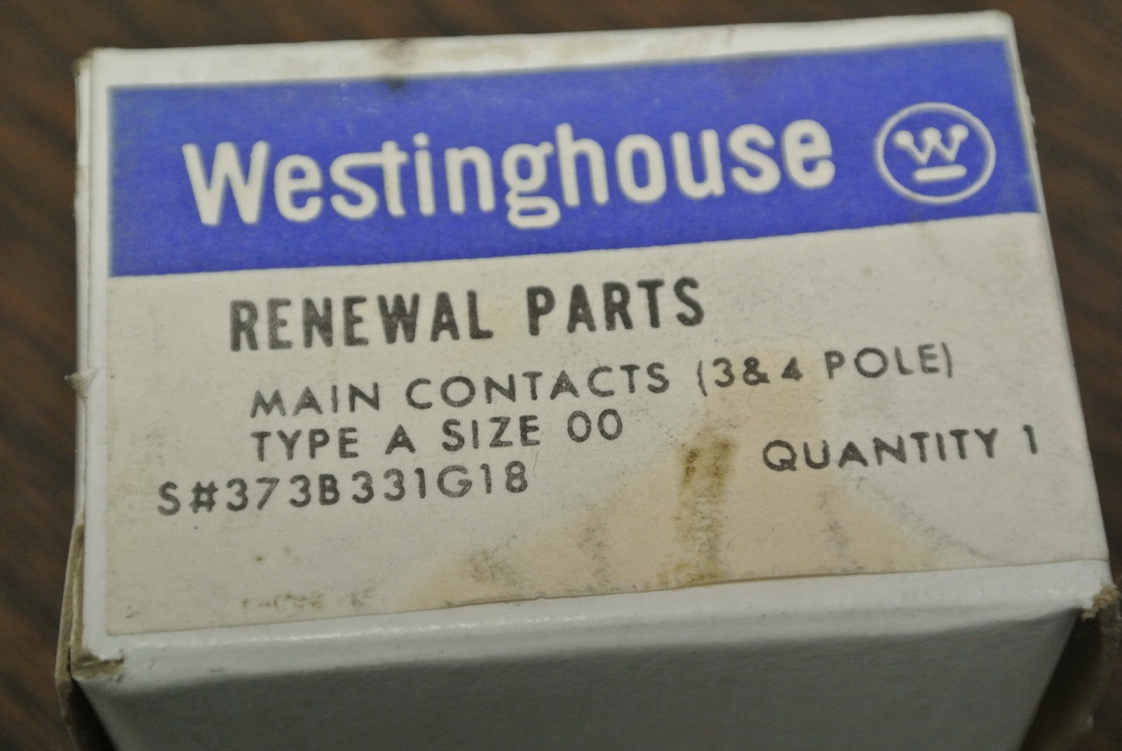 WESTINGHOUSE 373B331G18 CONTACT KIT / TYPE A / SIZE 00 / 3,4 POLE / NEW SURPLUS0