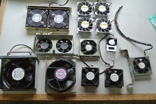 LOT of 13 FANS / FAN ASSEMBLIES - GREAT for MACHINE MAINTENANCE / COMPUTER TECH 0