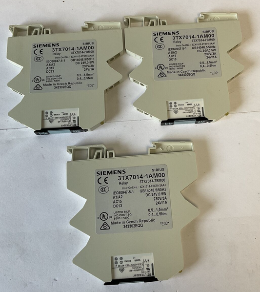 SIEMENS 3TX7014-1AM00 RELAY 24VDC 0.5W 230V 3A ***LOTOF3***0