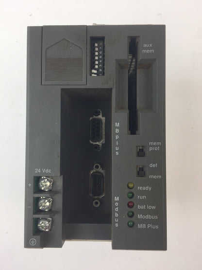 MODICON PC-A984-145 COMP 984 CPU 8K MEM 1XMB MB+ MBPLUS MODBUS 24VDC MODULE0
