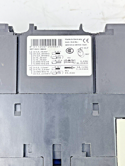 SIEMENS - 3RT1045-1BB40 & 3RU1146-4LB0 & 3RH1921-1CA10 (X2) & 3RT1936-1ER0010