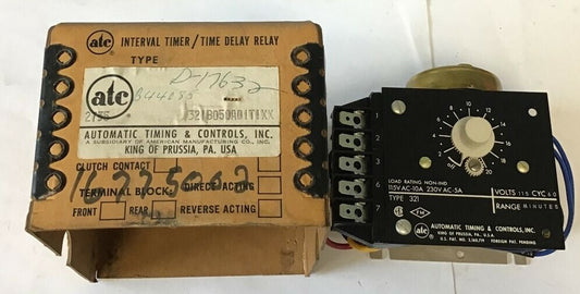 ATC 321B-050-A-01T1XX TIME DELAY RELAY 115VOLT 60CYC TYPE 3210