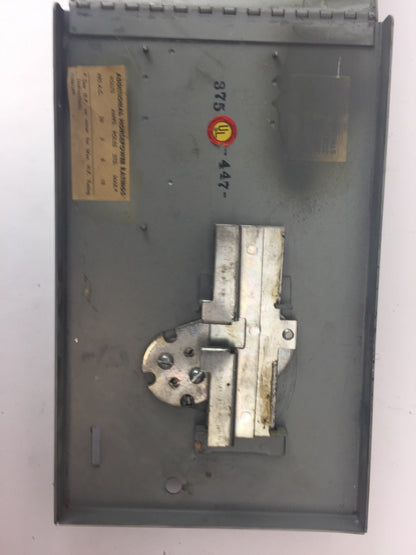 GE QMR 30A 600VAC 3 POLE FUSIBLE INTERRUPTER DD3S33613