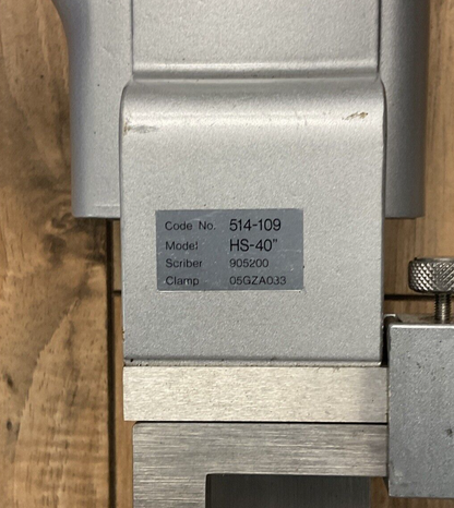 MITUTOYO 514-109 VERNIER HEIGHT GAUGE HS-40"1